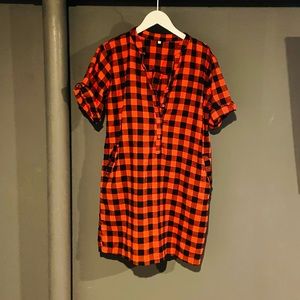Plaid Tunic Dress with pockets